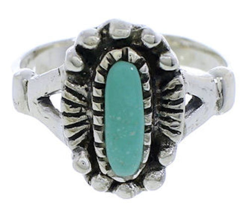 Sterling Silver And Turquoise Jewelry Southwestern Ring Size 5 UX32438